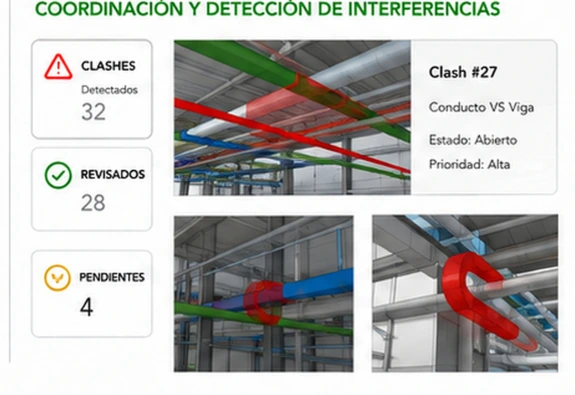 Detección y revisión de interferencias BIM