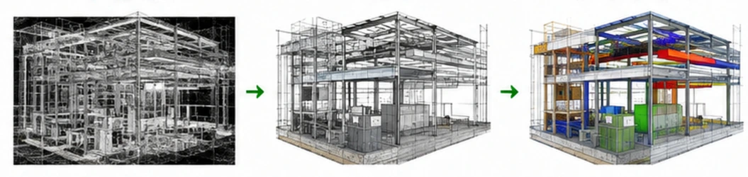 Nube de puntos, modelo BIM y As-Built